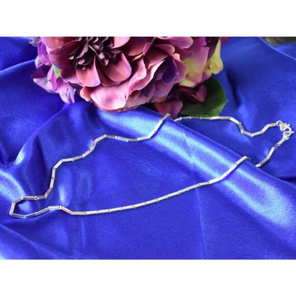 Real 925 Sterling Silver Necklace 4mm Byzantine Link Chain  925 Sterling Silver Chain 23.6 in